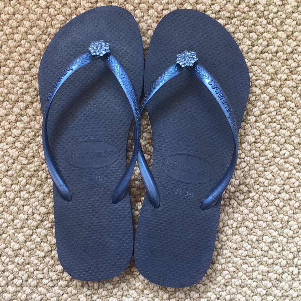 Havianas jeweled flip flops